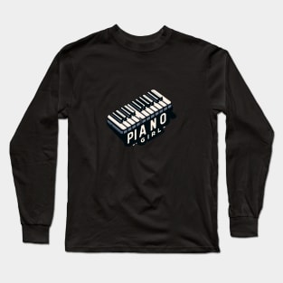 Keyboard Piano Girl Long Sleeve T-Shirt